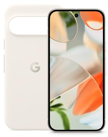 Google Pixel 9 – Smartphone Android débloqué avec Gemini, Appareil Photo avancé, 24 Heures d'autonomie et écran Actua 6,3 Pouces – Porcelaine, 128GB + Case