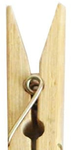 SENJEOK 400 PCS Large Wooden Clothes pegs, 6.1 x 1.1cm Natural Wood Laundry pegs, Bamboo Washing Peg for Washing Lines