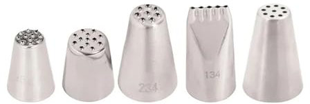 WJLYDM Cake Grass Cream Decoration Tips Set Nozzle Cupcake Head Cake Decorating Tools Pastry Tools Stainless Steel Piping Icing 5pcs For Home Kitchen