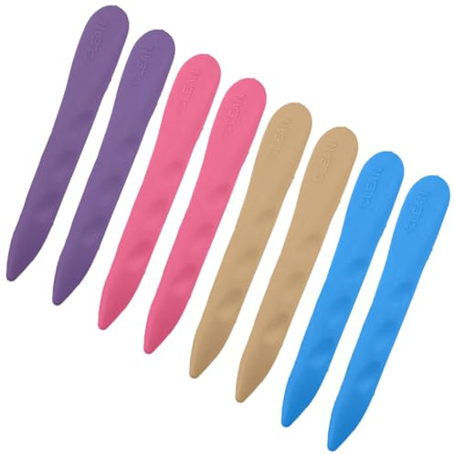 KIRZAX 8 gommes colorées pour enfants, stylo gomme cube, gomme à effacer pour enfants avec rainures, design ergonomique, zone de préhension naturelle, convient pour le matériel scolaire