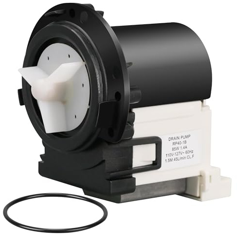 PartsBroz Washer Drain Pump for LG WM0532HW Washer Drain Pump Motor Assembly Replacement with Rubber Seal for Front Load Washing Machine
