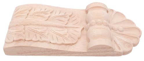 KOMBIUDA Ornement Sculpté Bois Massif Pilaster Capital Décoratif Européen Support Étagère Rustique pour Îlot de Cuisine Manteau de Cheminée Appliques de Mobilier