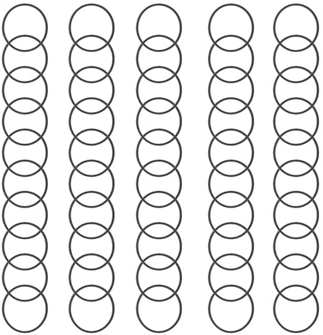 MALSSE Gummiriemen, verschiedene Größen, 1,2 mm, 25/28/30 mm Durchmesser, für Blockflöten, gemischte Gummi-Antriebsriemen, 50 Stück