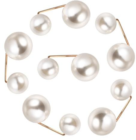 Homsfou Lot De 6 Broches En Perle Artificielle Blanches
