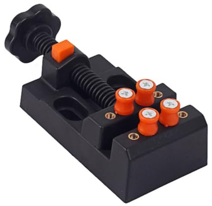 MAGICLULU Mini Étau de Table Noir en Plastique Pince de Serrage Portable Mâchoire Réglable et Huit Trous pour Bricolage, Noix et Réparation de Montres