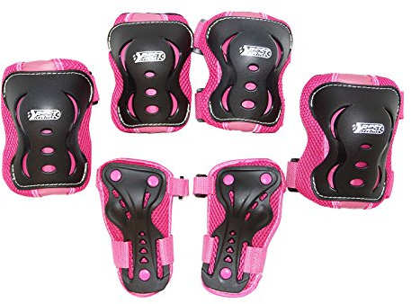 Best Sport 30266 skyddssats för barn, rosa/svart, medium