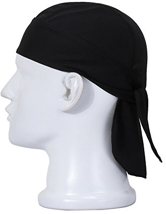 HASAGEI Sports Bandana Cap Herrem Damen Biker Bandanas Kopftuch Hat - Schwarz