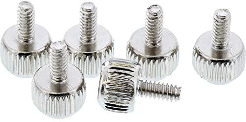 InLine Rändelschrauben, silber, für Gehäuse, 12mm, 6er Pack