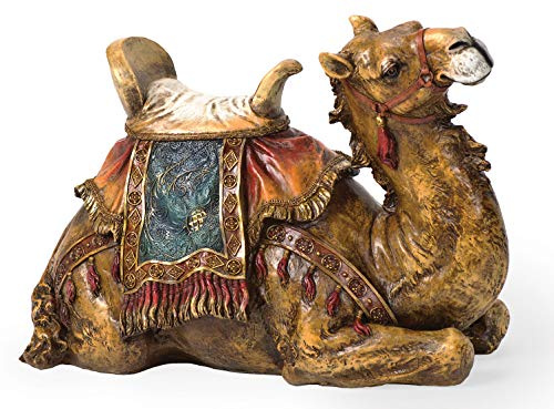 Joseph's Studio by Roman - Colored Camel Figure for 27 Scale Nativity Collection, 14.5 H and 21 W, Resin and Stone, Decorative, Collection, Durable, Long Lasting