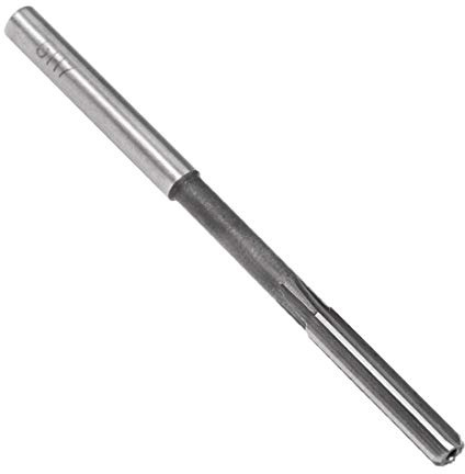 sourcing map Chucking Reamer 5mm, H7 HSS Lathe Machine Reamer 6 Straight Flutes, Round Shank Milling Cutting Tool, Metric Reaming Drill Bit for Stainless Steel Metal Hole