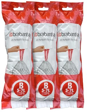 Brabantia Müllbeutel 5 Liter (B) (60 Stuck).