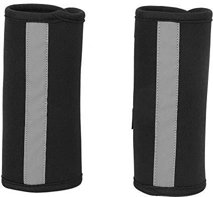 Pssopp Haustierknee Bein Guard Cover Operation Verletzung Reflektierende Schutzschutzpaar - Schwarz (L)