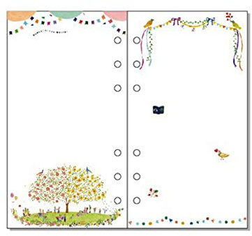 nachfüllbare Seiten, A6, 6 Löcher, farbiges Nachfüll-Notizbuch, Chef-Organizer zum Schreiben Ihres Tages-/Wochenplans/Monatsplans (40 Einlegeseiten, 2 Stück)