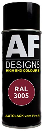 Alex Flittner Designs RAL Lackspray Autolack Sprühdose Spraydose RAL3005 WEINROT matt
