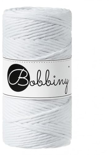 Bobbiny Makramee-Schnur, 3 mm, 100 m, Weiß