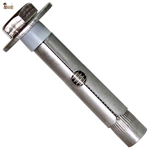 BricoLoco Tassello di ancoraggio metallico in acciaio inox A-4 AISI 316 con vite esagonale. Per parete, soffitto, pavimento, trx, tenda... (10, 8x60 (per punta 10 mm.))