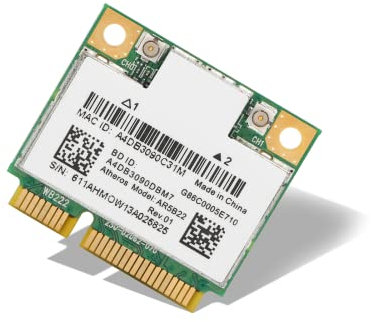 WiFi Card for Laptop, Dual Band 2.4G/5Ghz 300M Network Card Support 802.11N WLAN Card & Bluetooth 4.0 Mini PCI-E Wireless Card Combo