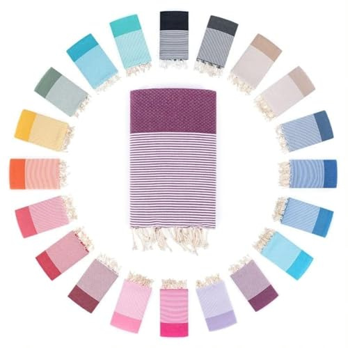 Darido Honeycomb Asciugamano hammam fatto a mano - Asciugamano da sauna, bagno e spiaggia XXL 100 x 200 cm - 100% cotone - Leggero, morbido e assorbente - Multiuso e pratico