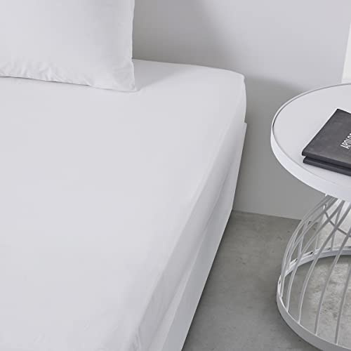 TODAY Essential - Lenzuolo con angoli, 140 x 190 cm, 2 persone, 100% cotone, tinta unita, gesso