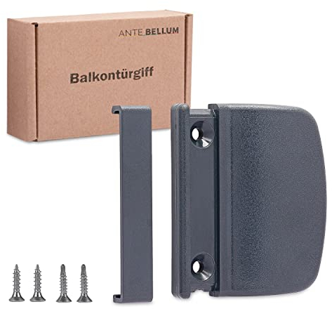 AanteBellum Balkontürgriff Außen Anthrazit, Türgriff Balkontür Außen Vielseitiger Kunststoff Türgriff für Balkon Terrassentür Griff incl. Schrauben, balkontürgriff ziehgriff