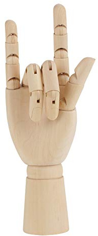 Holzhandmodell, Holzkörper-Schaufensterpuppe, Künstlermodus, bewegliche Holzskulptur, Holzmannequin(25,4 cm rechte Hand)