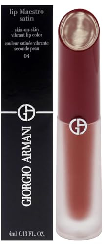 Lip Maestro Satin Long-Lasting Lipstick - 04 Live Concert by Giorgio Armani for Women - 0.13 oz Lipstick