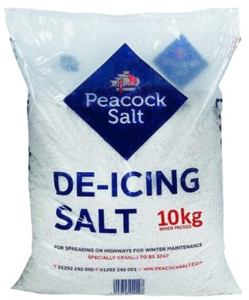 10kg Bag of Grit Rock Salt Deicing Fast-Acting Rock Salt for Ice & Snow – Pure White Deicer that Prevents Freezing Driveways, Paths and Walkways