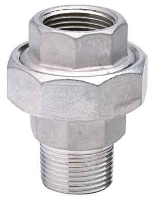 Edelstahl Fitting #341 Verschraubung 1 1/4 Zoll IG/AG konisch Gewindefitting