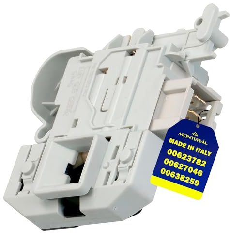Türschloss der Waschmaschine 16(6) A 250V mit Kontakten 3 x 6,3 mm AMP mit dem Originalcode 00623782 00627046 00638259 für Bosch für Siemens - HERGESTELLT IN ITALIEN - Garantie 10 Jahre - MONTERAL