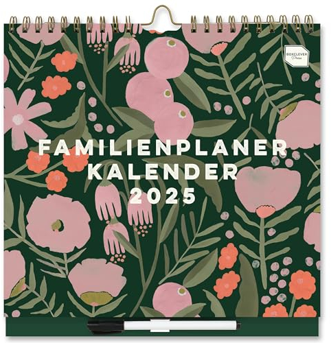 Boxclever Press Familienplaner 2025 6 Spalten. Kalender 2025 Wandkalender mit Wochenansicht. Wandkalender 2025 ab sofort nutzbar bis Dez’25. Familienkalender 2025 mit Listen, Tasche & Stickern.