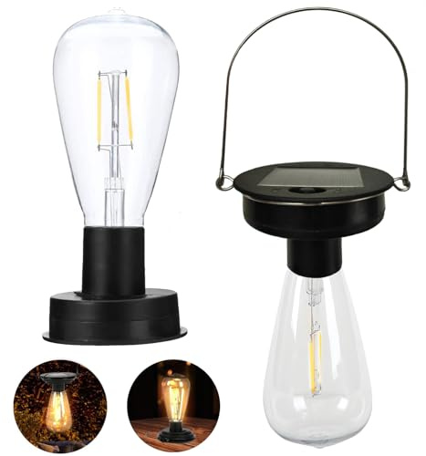 Nature's Accents Lot de 2 ampoules solaires d'extérieur à suspendre étanches pour lanternes solaires 8 cm