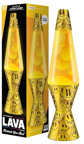 The Original Lava® Lamp - 14.5 Grinning Globs - Classic Liquid Motion Lamp - Yellow Lava and Orange Liquid - Item #2094 (Amazon Exclusive)