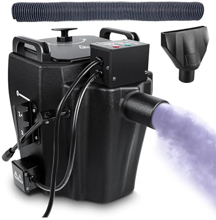 CHANGLKJ Machine À Brouillard Basse, Machine À Brouillard De Glace Sèche 3 500 W avec Tube, Capacité d'eau De 10 L Et Sortie Continue Maximale De 3 Minutes, pour Effet De Scène Au Pays des Merveilles