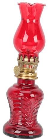 ULDIGI Vintage Petroleumlampe Aus Glas Handwerk Für Innen Dekoration Retro Kerosinlampe Mit Glasabdeckung Petroleumlicht Für Wohnraum Alte Lampe Für Romantische Atmosphäre