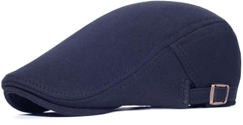 HIQIU Schiebermütze Herren Verstellbare Baumwolle Gatsby Flatcap Newsboy Cap Barett Herren Baskenmütze Schirmmütze für Frühling Herbst und Winter