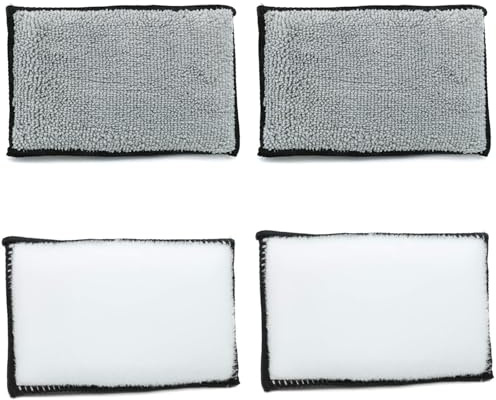 4 Pcs Car Double Sided Velvet Towel, Scrubber Detailing Pads, Car Scrubbing Sponge, Car Sponge Cleaner, Car Washing Sponge, Scrubbing Sponge Pad, Double-Sided Scrubber Detailing PadsCar Car Scrub Pads