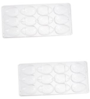 MAGICLULU 2 Piezas Molde De Helado Herramientas Para Decorar Galletas Moldes De Conejito Moldes De Helado Molde De Chocolate De Pascua Chocolate Para Moldes Cubo El Plastico Transparent