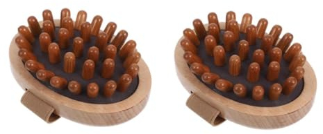 Healvian 2St Luftkissen Meridian -Massagebürste kleines Massagegerät -Massagegerät Ergonomische Massagebürste Handheld Massagebürste Multi-Gebrauch-Kopfhaut-Massagekämme Massage-Tools