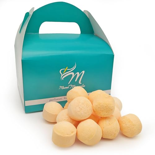 Caja regalo 50 mini bombas efervescentes para manicura y pedicura – Ablandan durezas, uñas y cutículas – Relaja los pies cansados - Aroma Naranja