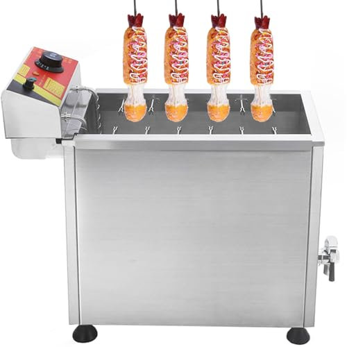 Commercial Deep Fryer,25L Cheese Hot Dog Sticks Frying Machine,Electric Cheese Hot Dogs Sticks Fryer,Hot Dog Sticks Maker,Electric Corn Dogs Stove