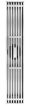 SWHC Duschrinne 30cm Komplettset,Vergitterter Duschrinne extra flach,Edelstahl Bodenablau,Rechteckige Duschablauf,Siphon mit Geruchsstop,Haarsieb,für Bad, Dusche
