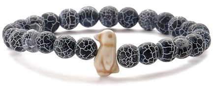 aninu Armband mit Pinguin 2.0 & GPS Live Tracking + App - Geschenke für Frauen & Damen, Mädchen Schmuck & Freundschschaftsbänder mit Charm für Mutter & Tochter, Armbänder Pinguin