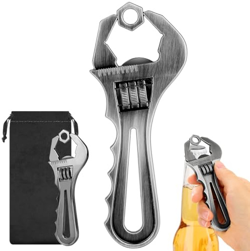 Abridor de botellas estilo llave fija vintage, abrebotellas personalizado, regalos de cocina, regalos de Navidad para hombres, mujeres, papá, marido y cerveza esenciales para hombres, construcción de