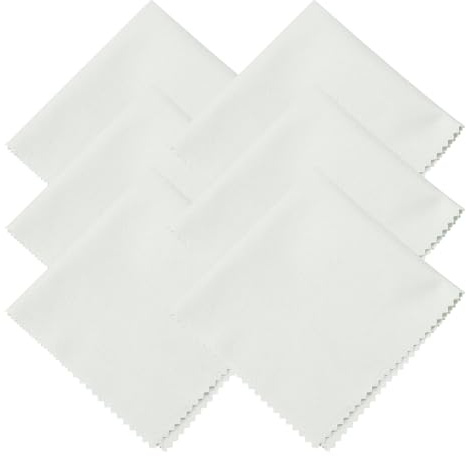 sourcing map 6 Pcs Microfiber Cleaning Cloth for Glasses, 11.8 x 11.8 Inch Eyeglass Cleaning Cloth, Glasses Cleaner Wipes for Electronics Lenses Screens Cameras Cell Phones, Gray