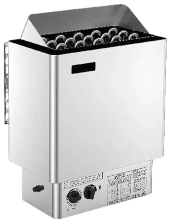 SMTYXS Estufa Calentadora De Sauna 9KW, Calentador Eléctrico En Seco Y Húmedo 380V-415V con Unidad Control Integrada, Acero Inoxidable Velocidad de Calentamiento rápida