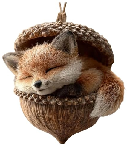 3D Waldtier eichels Ornamente, Gemütliche Wald Weihnachtsornamente, Gemütliche Wälder, Eicheln Tiere Weihnacht Aufhängen Schmuck weihnachtens Kleinigkeiten