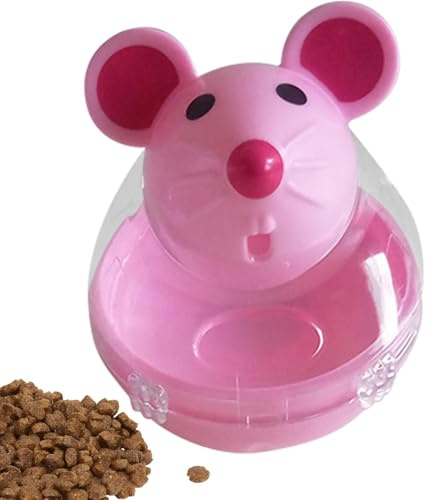 Distributeur de friandises pour chat – Balle de nourriture en forme de souris | Jouet interactif à alimentation lente | Pour les chats pour prévenir l'obésité, ajuster le régime alimentaire