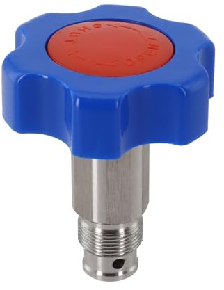 MoSundi Válvula de retorno de alivio de presión de pulverizador sin aire, accesorio de herramienta de pintura de metal compatible con modelos 390 395 490 495 595 695 700 795 850 995 998, 17 mm, azul