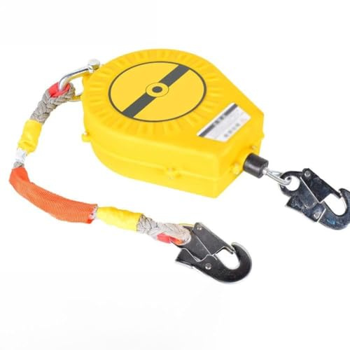 Imbracatura anticaduta autoretrattile, Attrezzatura, Cavo + Gancio, Protezione - Previene Le Cadute accidentali dei Lavoratori, MAX-30 m, Carico-150 kg, 20 m