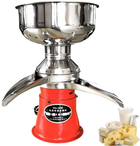Séparateur de Crème Électrique Et Centrifugeuse À Lait, 50L/H, Séparateur de Crème en Acier Inoxydable 304 pour L'extraction du Beurre Et du Fromage
